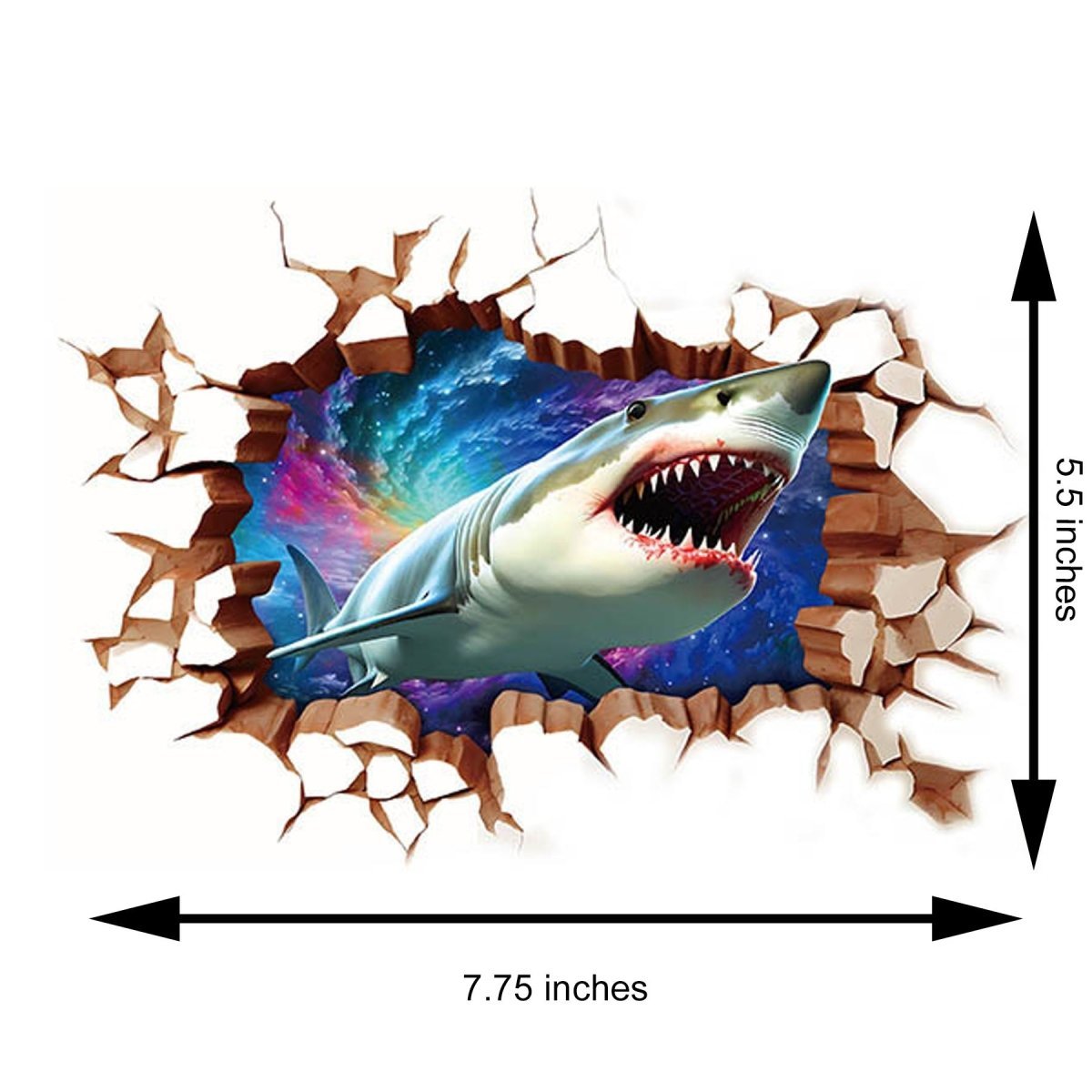 Temporary Tattoo, Red Cross, Spider, 3D Shark Body Tattoos, for Arms, Back, Legs Half Sleeve Waterproof