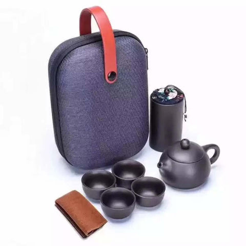 Traditional Chinese Tea Set with Travel Case