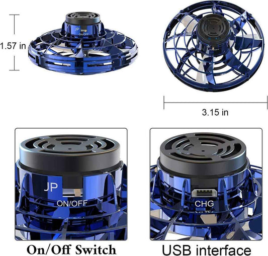 Rechargeable UFO Flying Spinner Drone Plastic Fidget Spinner Toy