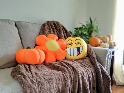 Tache Squishy Emoji Microbead Throw Pillow