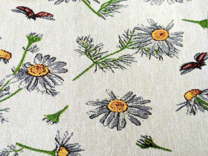 Tache Floral Daisies Ladybugs Woven Tapestry Placemat Set (18114)