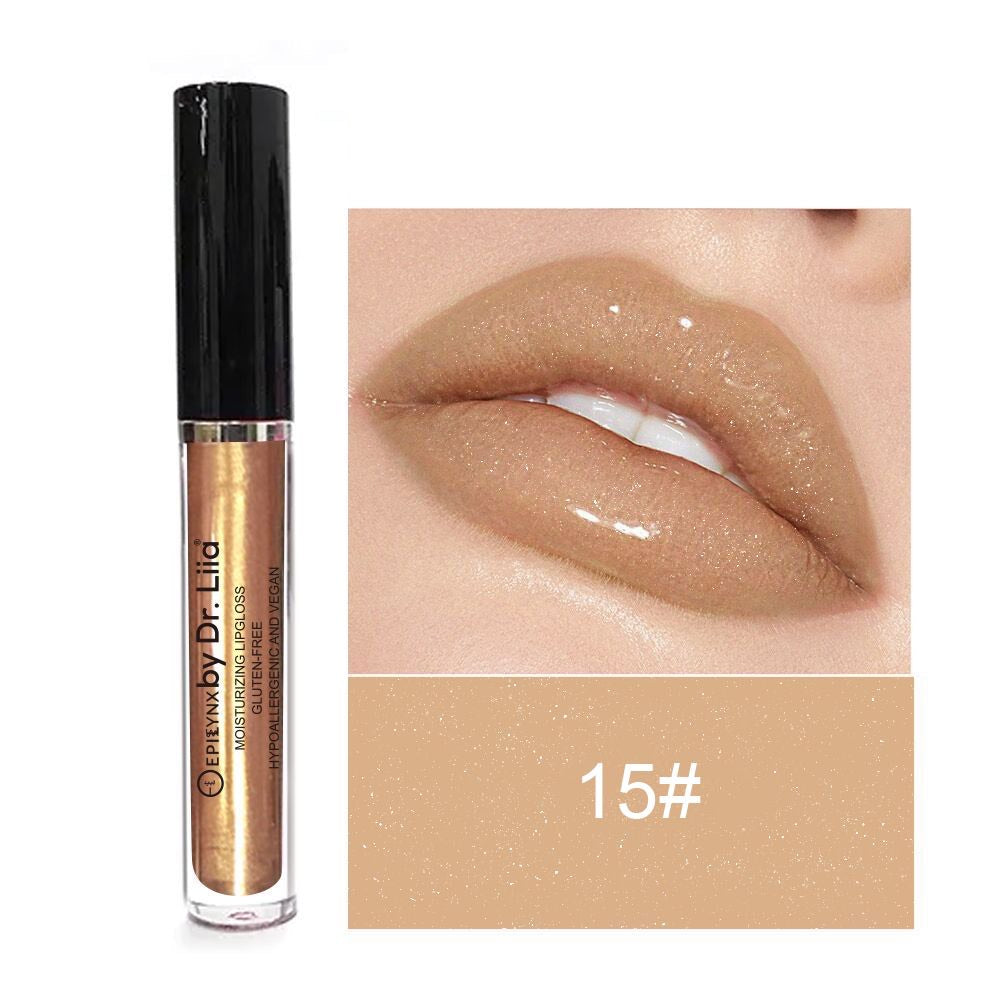 Vegan Lip Gloss for Dry, Thinning Lips – High-Shine, Non-Sticky Hydration, Gluten-Free & Nut-Free