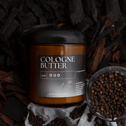 OUD - Luxury Fragrance Body Butter – Oud, Rose & Warm Spice Scent Moisturizing Skin Butter | Cologne Butter