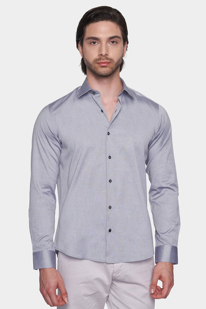 Premium Cotton Dress Shirt (Sterling Silver)