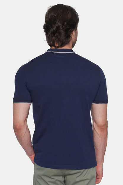 The Mercerized Cotton Polo (Navy)