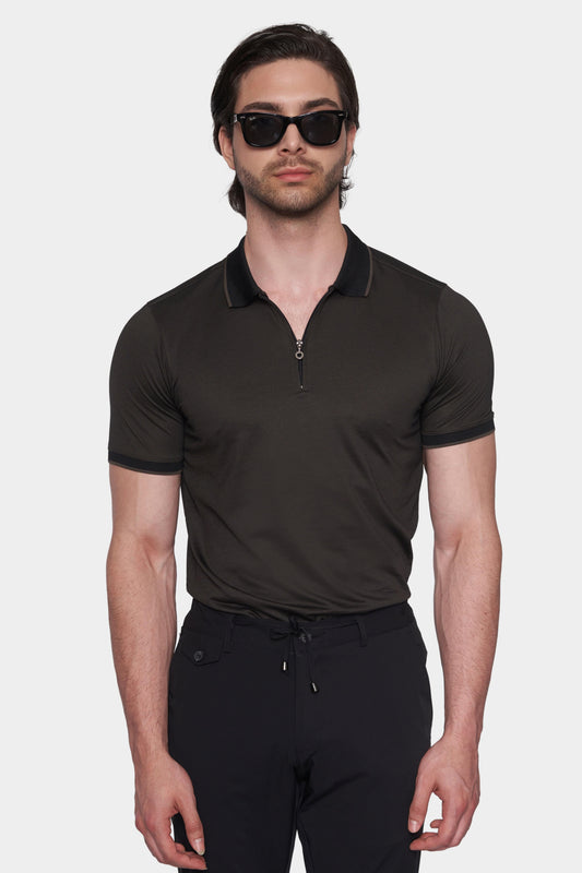 The Mercerized Cotton Polo (Charcoal) - Shaketea