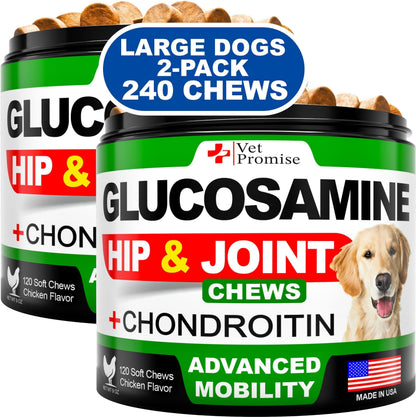 Glucosamine for Dogs 240 Count 2-Pack Hip & Joint Chondroitin