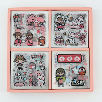 100 Sheets Kawaii Stickers Aesthetic Waterproof Non-Toxic Cute Stickers