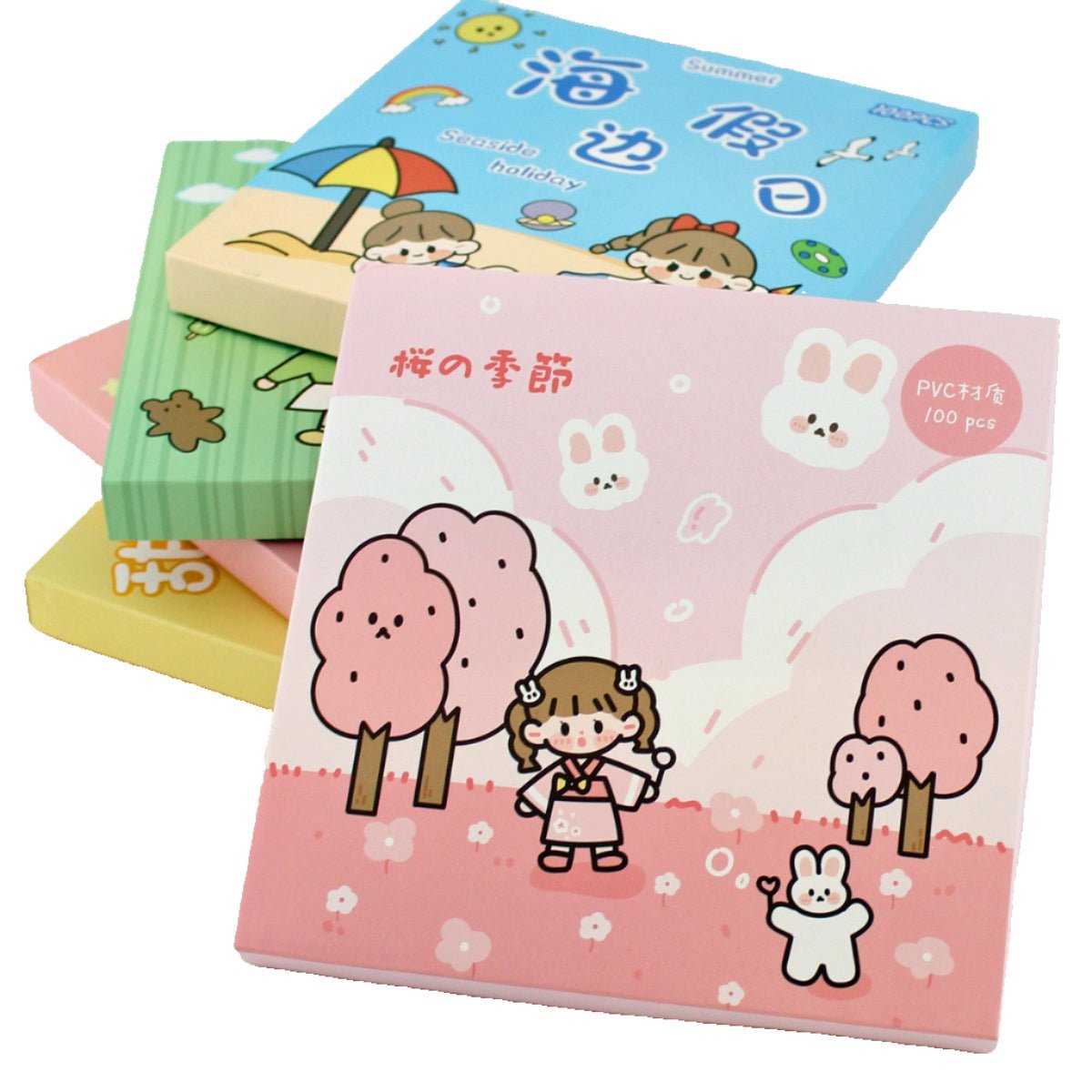 100 Sheets Kawaii Stickers Aesthetic Waterproof Non-Toxic Cute Stickers