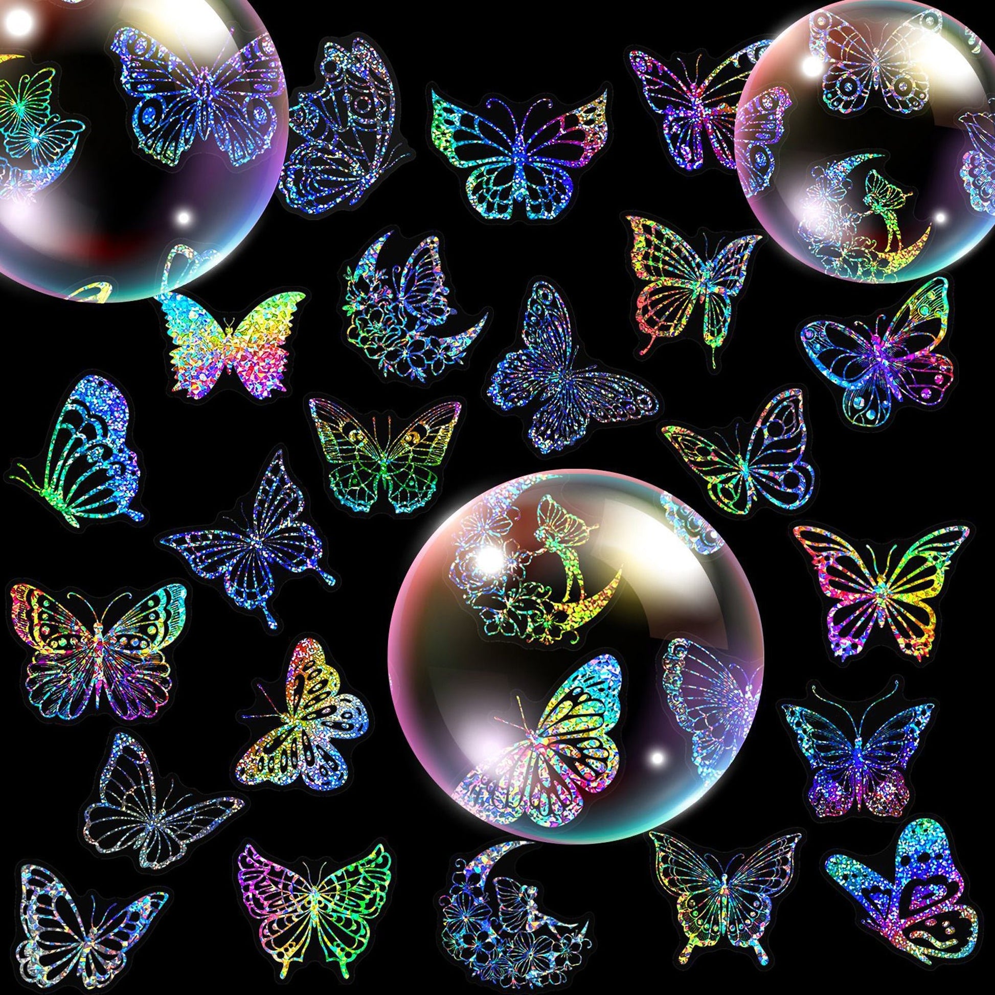 Aazon.co: 100Pcs Holographic Butterfly Stickers Nature Decorative Aazon.co: 100Pcs Holographic Butterfly Stickers Nature Decorative