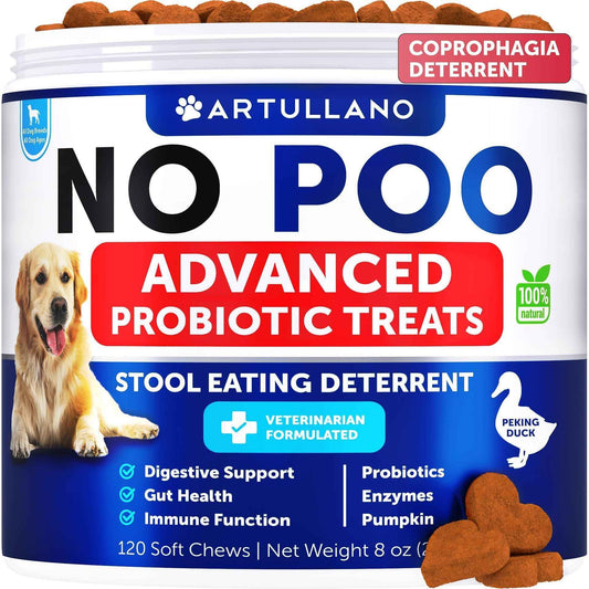No Poo Chews for Dogs Coprophagia Deterrent Probiotics Pumpkin & Enzymes