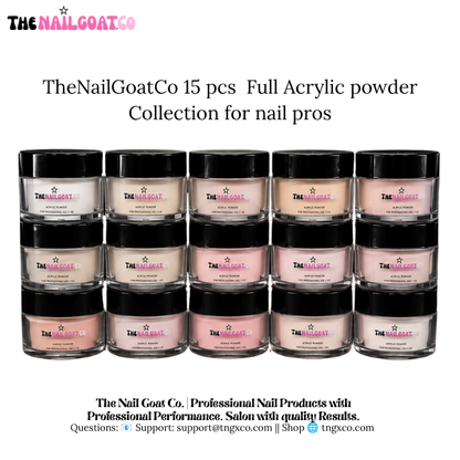 15-Piece Cover Acrylic Powder Collection for Nail Professionals - Shaketea