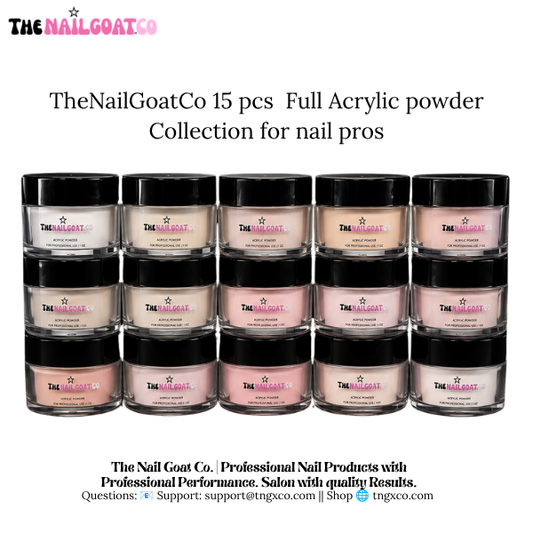 15-Piece Cover Acrylic Powder Collection for Nail Professionals