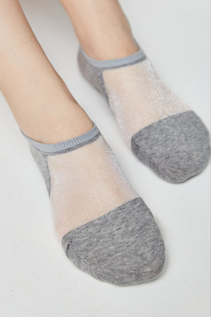 Cotton Ankle Socks Conte Active - Inserts Of Transparent Mesh
