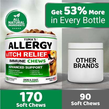 Dog Allergy Relief Chews 170 Count Itchy Skin Relief