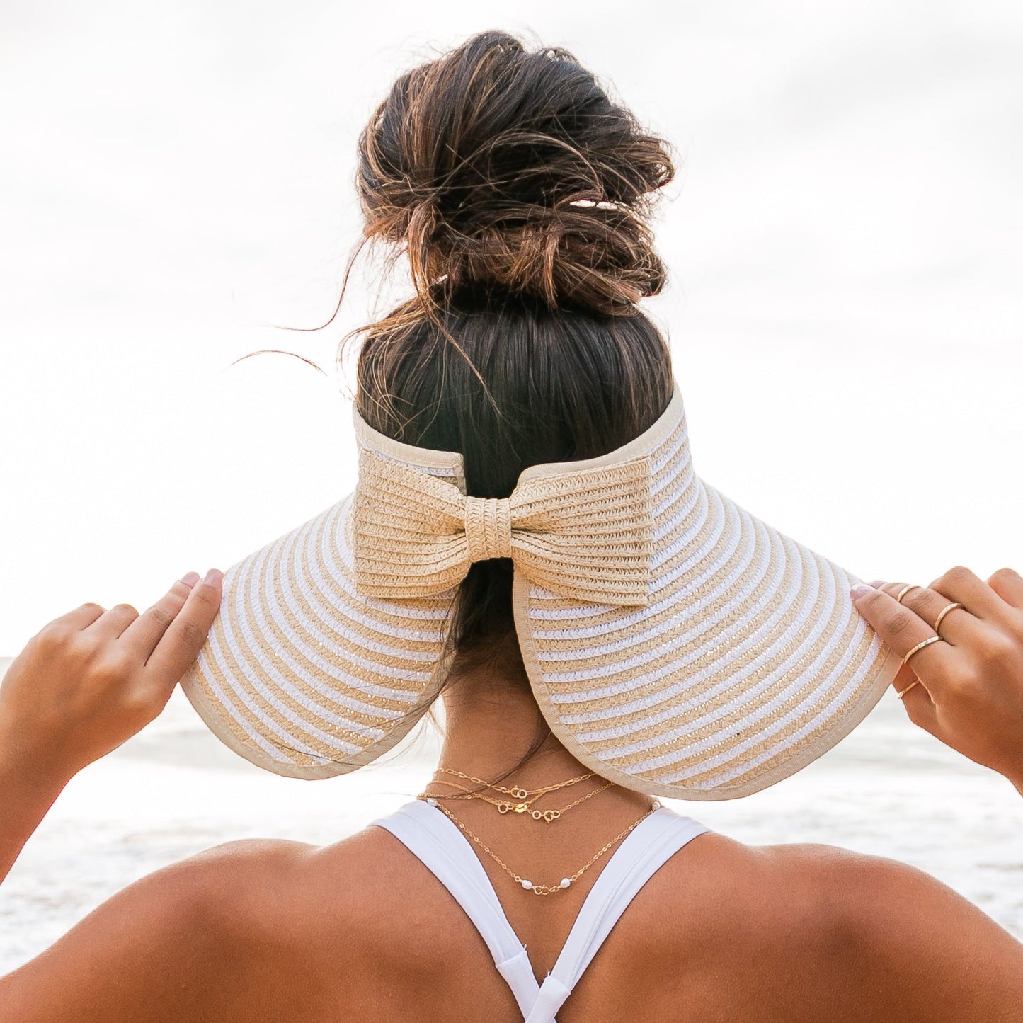 Foldable Bow Stripe Visor