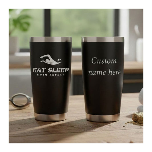 20oz Personalized Name Tumbler Gift for Swimmers Coaches