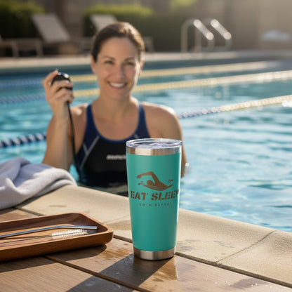 20oz Personalized Name Tumbler Gift for Swimmers Coaches