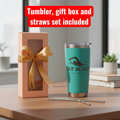 20oz Personalized Name Tumbler Gift for Swimmers Coaches