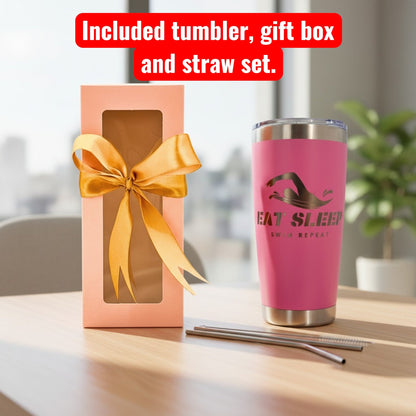 20oz Personalized Name Tumbler Gift for Swimmers Coaches