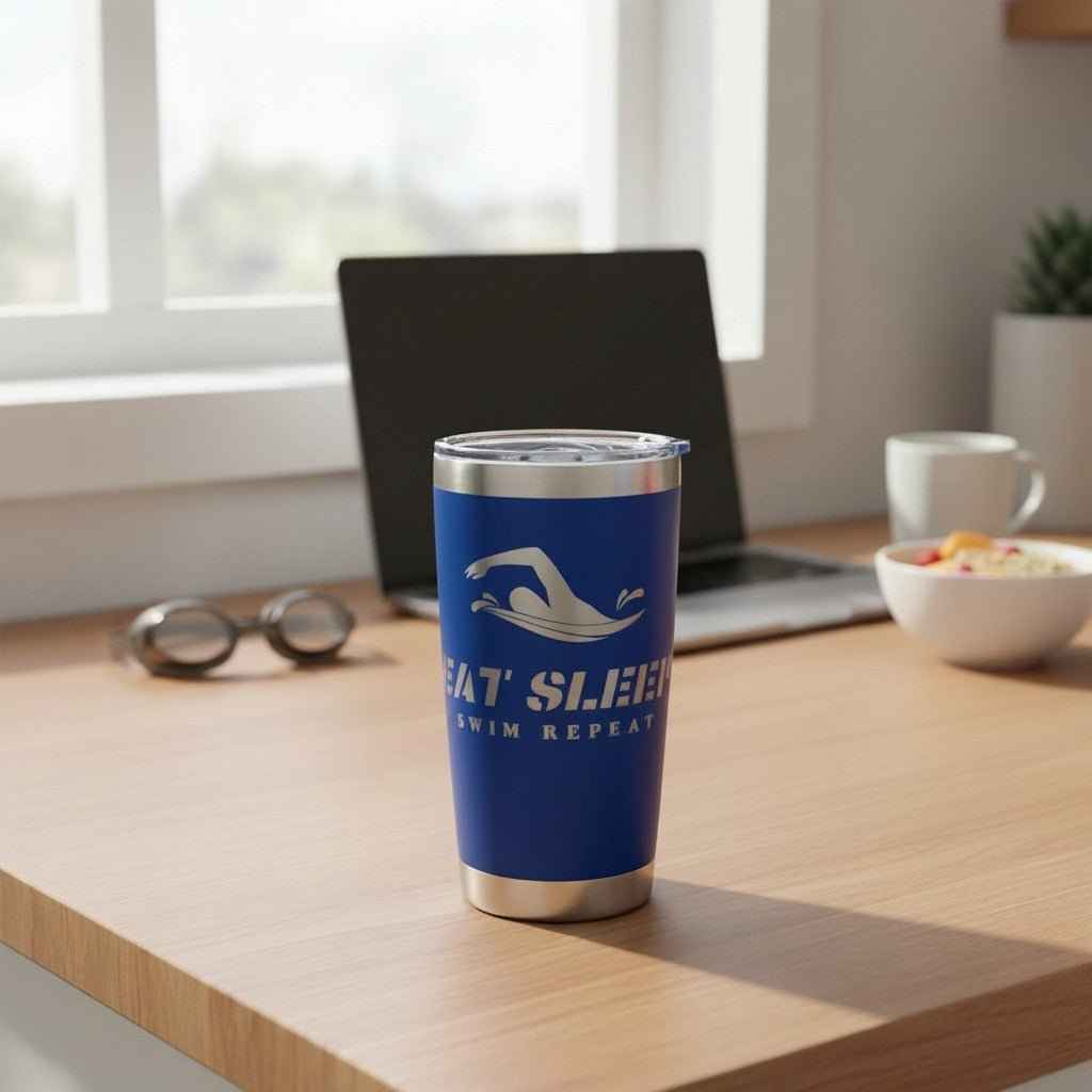 20oz Personalized Name Tumbler Gift for Swimmers Coaches