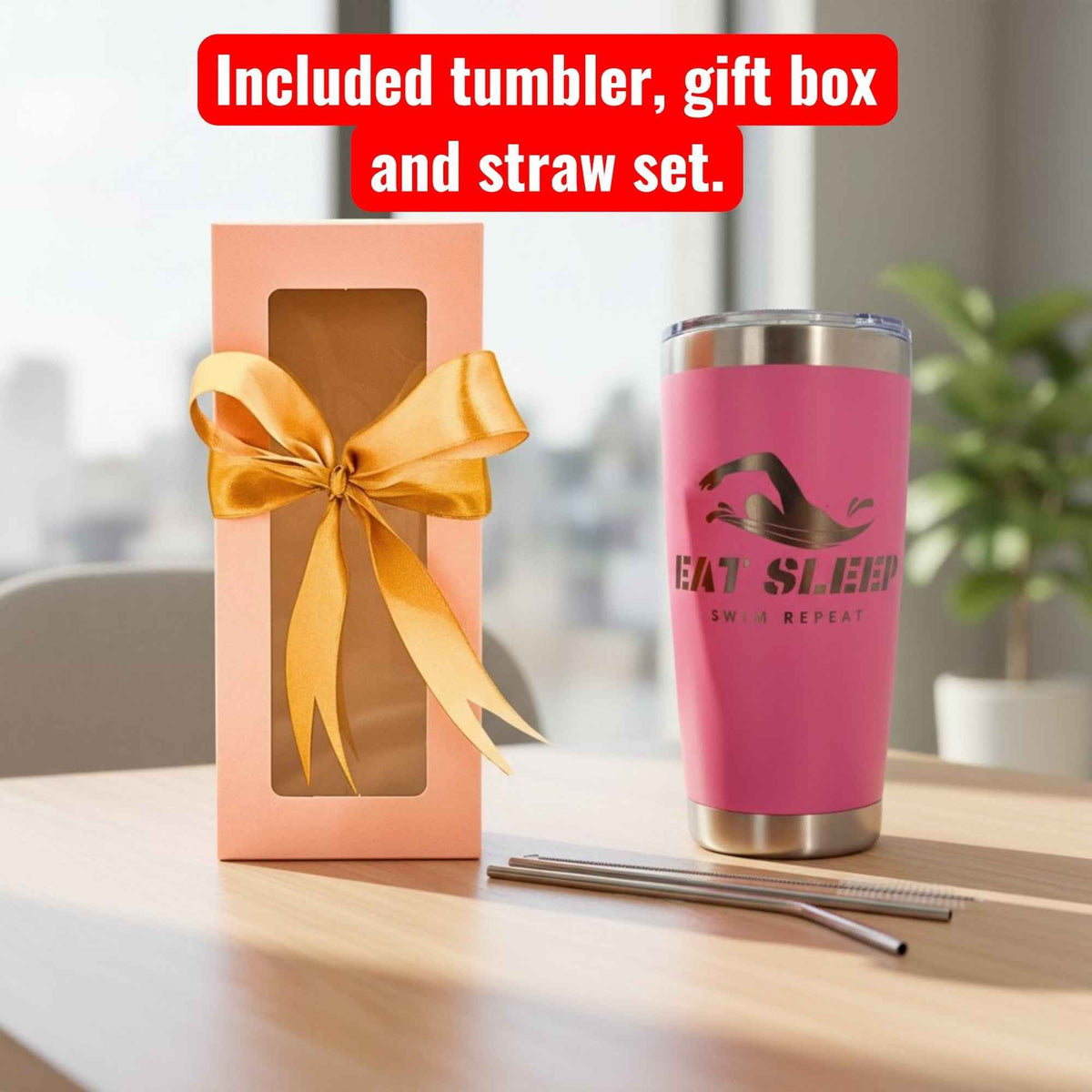 20oz Personalized Name Tumbler Gift for Swimmers Coaches