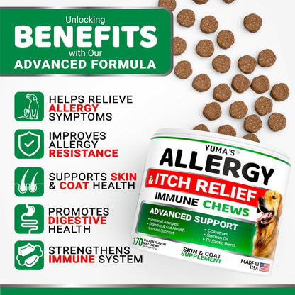 Dog Allergy Relief Chews 170 Count Itchy Skin Relief