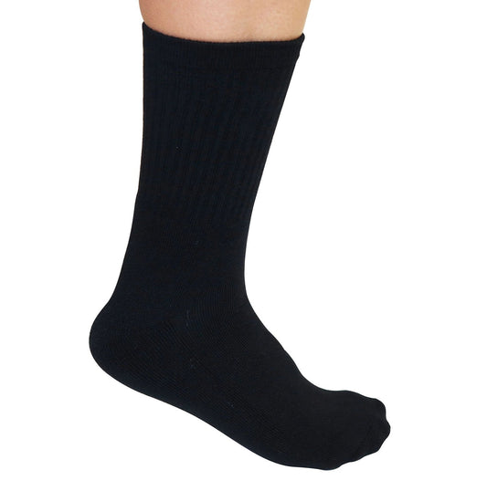 3/4 Crew Black Bamboo Viscose Socks - Shaketea