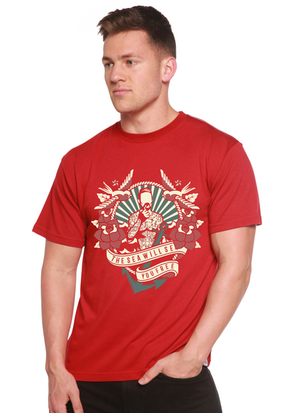 The Sea Will Spun Bamboo® Men's Bamboo Viscose/Organic Cotton Short Sleeve Graphic T-Shirt