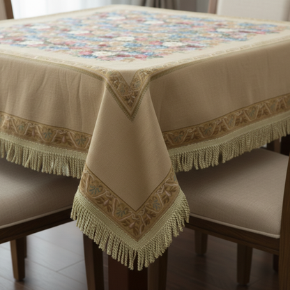 Tache Colorful Country Rustic Floral Morning Awakening Woven Tapestry Tablecloth (3089B)