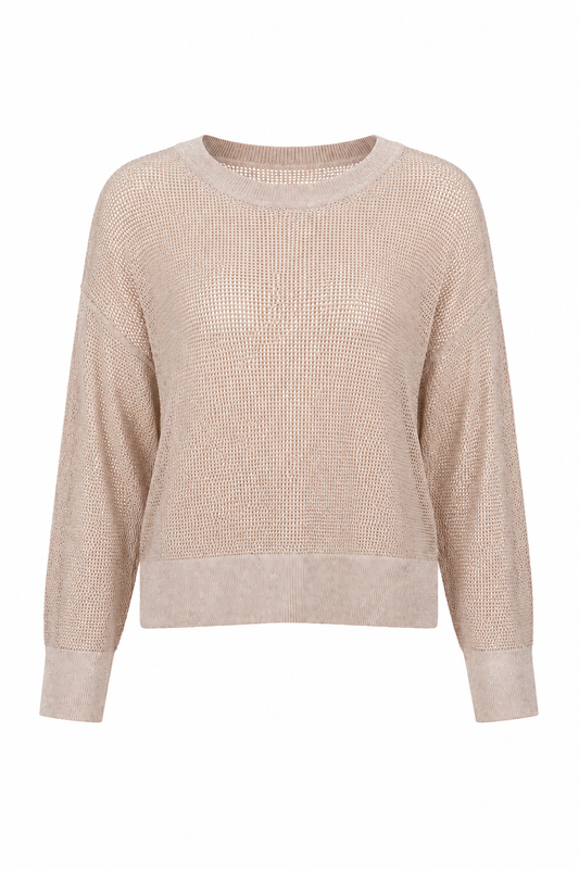 Pima Cotton Metallic Mini Seed Stitch - Blush/Silver - Shaketea