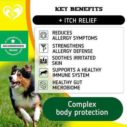 Dog Allergy Relief Chews Anti-Itch Hot Spots Omega-3