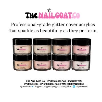 8-Piece Glitter Cover Acrylic Powder Collection for Nail Professionals