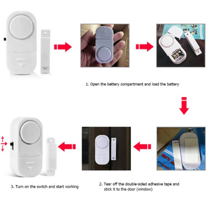 6 PCS WIRELESS Home Window Door Burglar Security ALARM System Magnetic