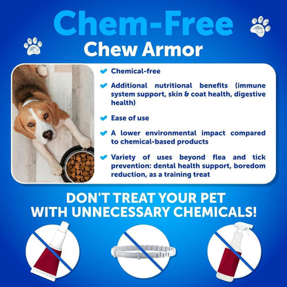 Flea & Tick Chews for Dogs 240 Count 2-Pack Vitamins B1/B6/B12 All Breeds