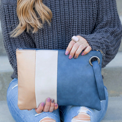 Oversize Everyday Color Block Clutch