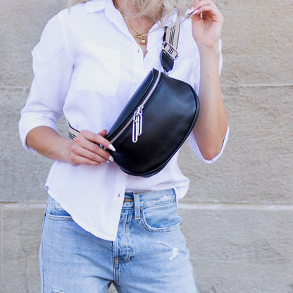 Hazel Genuine Leather Sling Bag
