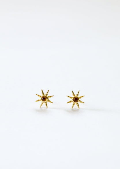 18K Gold Vermeil + Baltic Sea Amber || Sunshine Earrings 