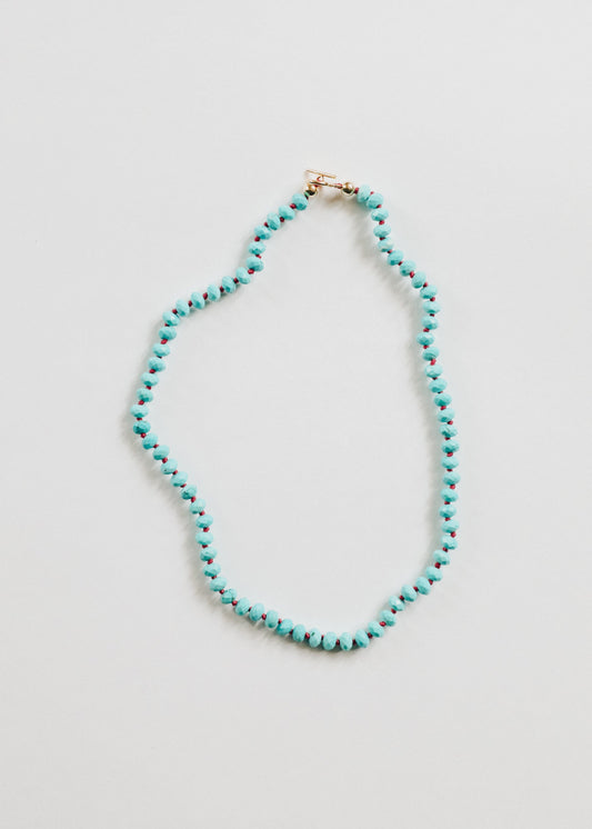 Turquoise + 14k Gold Filled Toggle || Gemstone Necklace