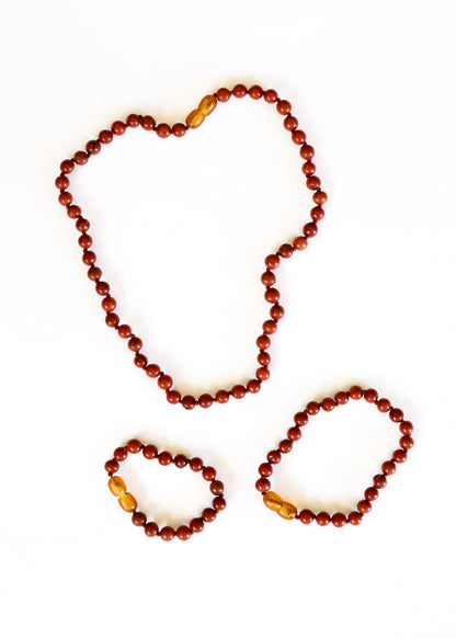 Pure Gemstone + Red Jasper || Anklet or Bracelet