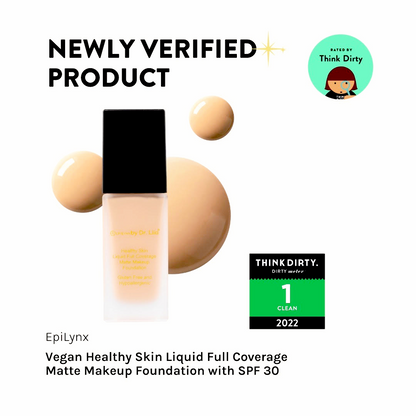 Full-Coverage Matte Foundation SPF 30 for Mature Skin – Non-Drying, Gluten-Free & Vegan