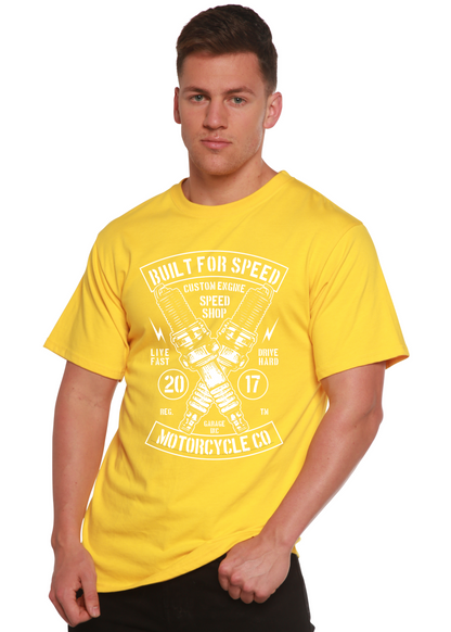 Built For Speed Men's Bamboo Viscose/Organic Cotton Short Sleeve Graphic T-Shirt