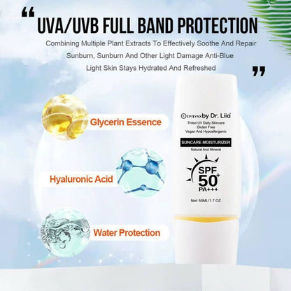 Mineral SPF 50 Moisturizer for Sensitive, Reactive Skin – Tinted, No White Cast
