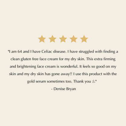 Gold Infusion Face Cream for Dull, Mature Skin – Brightening & Firming, Nut-Free