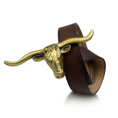 Signature Longhorn Western Leather Belt for Women