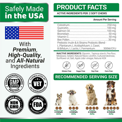Dog Allergy Relief Chews 170 Count Itchy Skin Relief