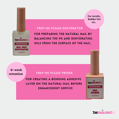 Acid-Free Nail Prep Duo – Primer & Dehydrator for Nail Enhancements
