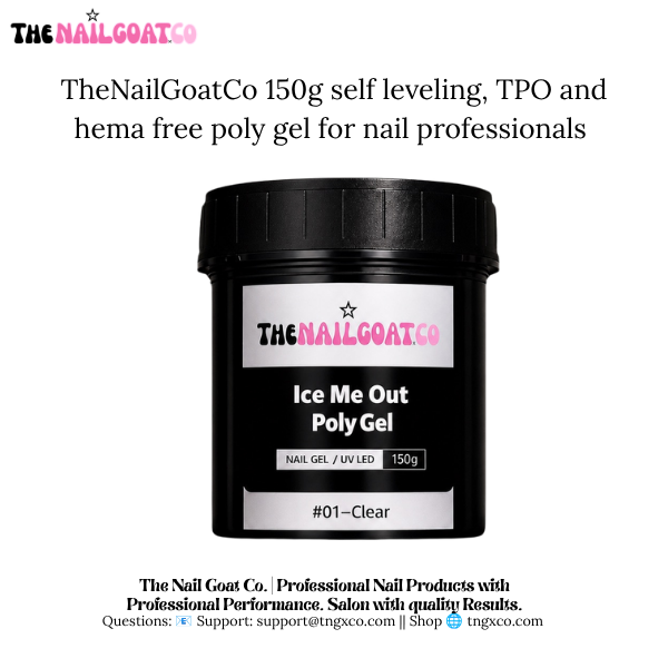 150g Self-Leveling HEMA/TPO-Free Poly Gel for Nail Professionals | TheNailGoatco