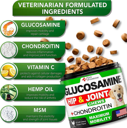 Glucosamine for Dogs 240 Count 2-Pack Hip & Joint Chondroitin