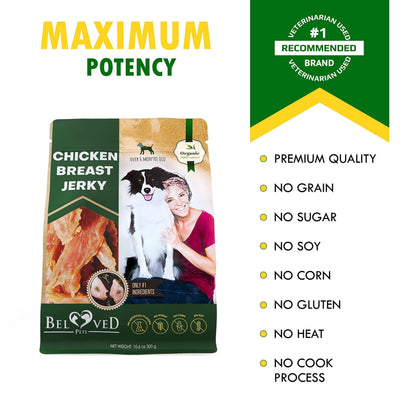 Chicken Jerky Dog Treats Organic 300 g